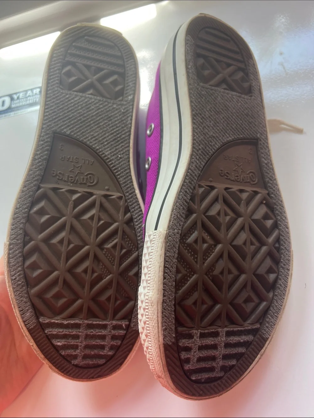 Converse Kids Purple Canvas Low-Top Sneakers with White Trim